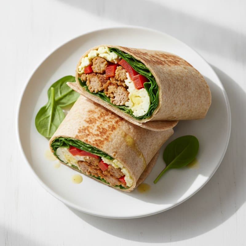 Savory Breakfast Sausage and Egg Wrap