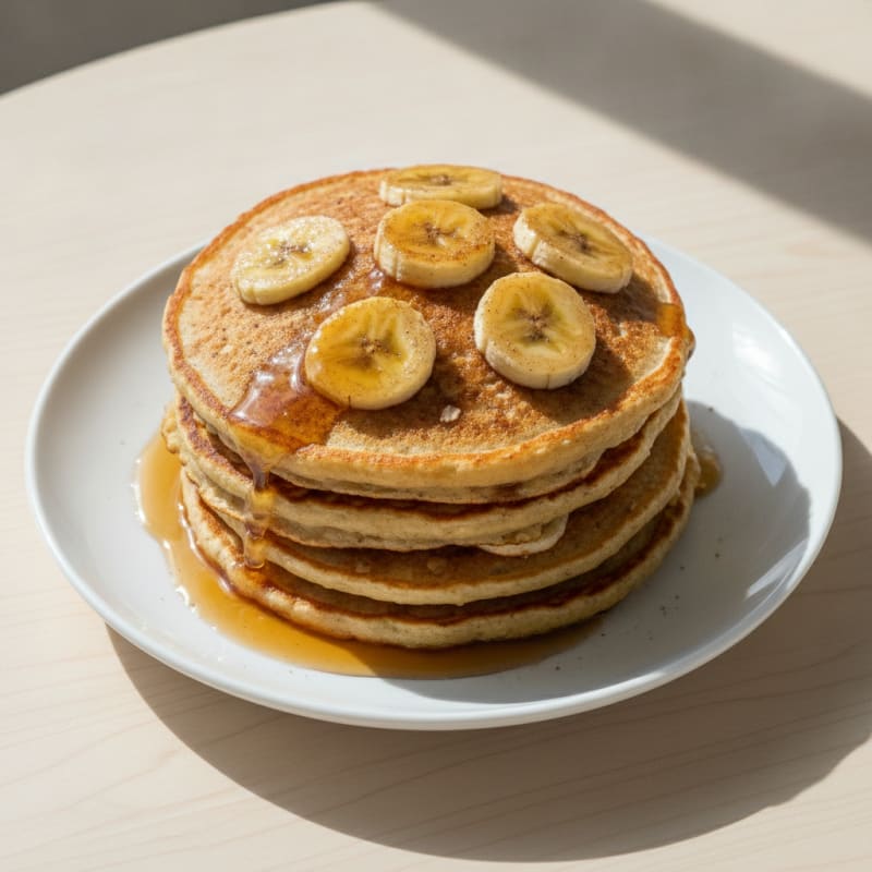 Banana Oat Protein Pancakes