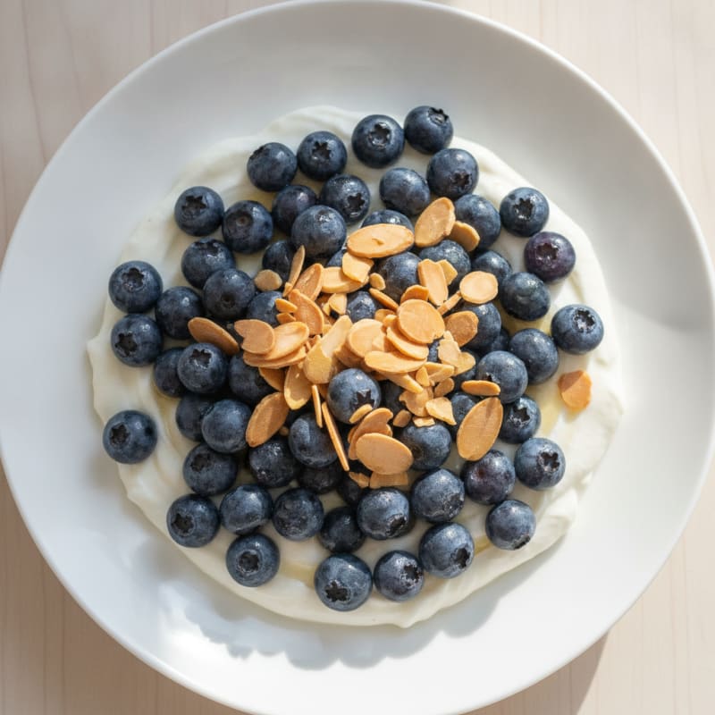 Greek Yogurt Protein Parfait with Berries and Almonds