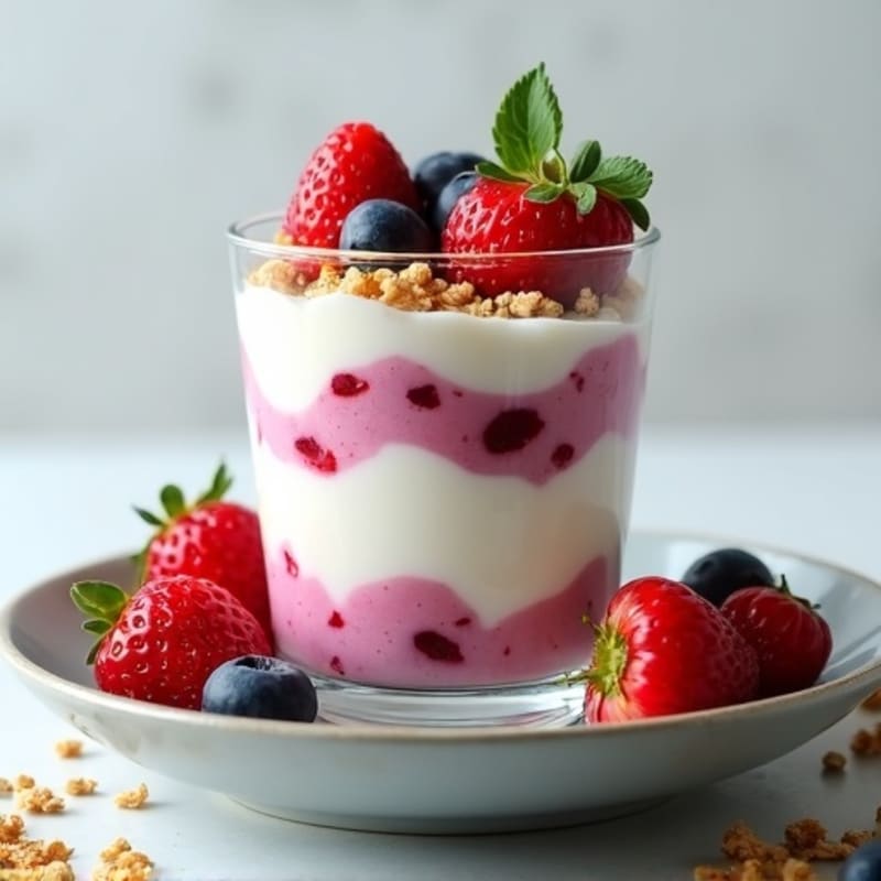 Creamy Greek Yogurt Protein Parfait with Mixed Berries