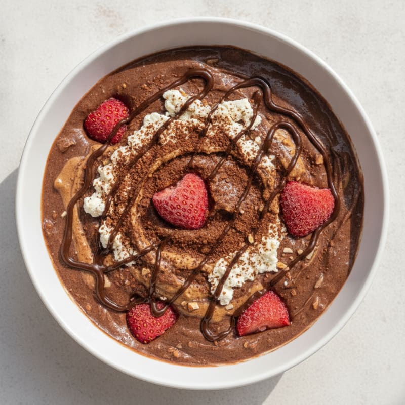 High-Protein Chocolate Cheesecake Shake