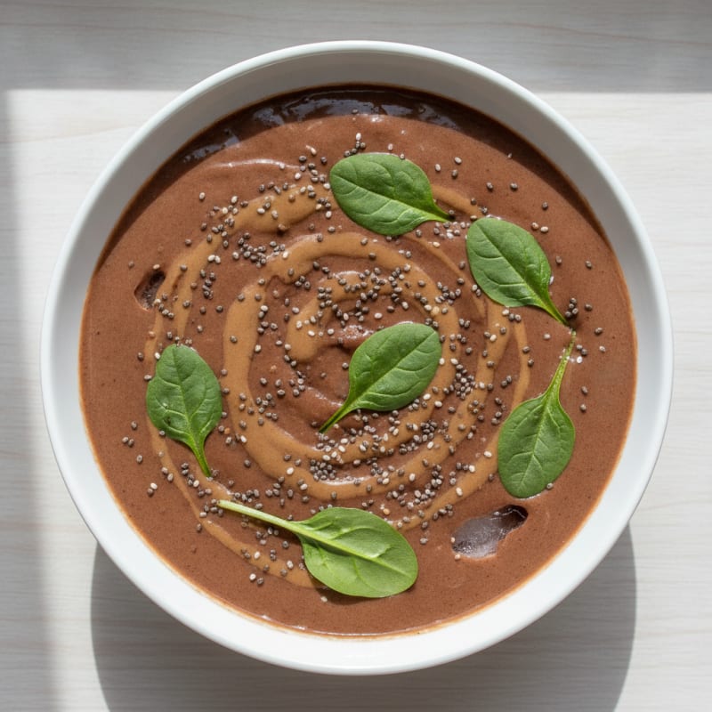 Chocolate Protein Smoothie with Banana and Almond Butter