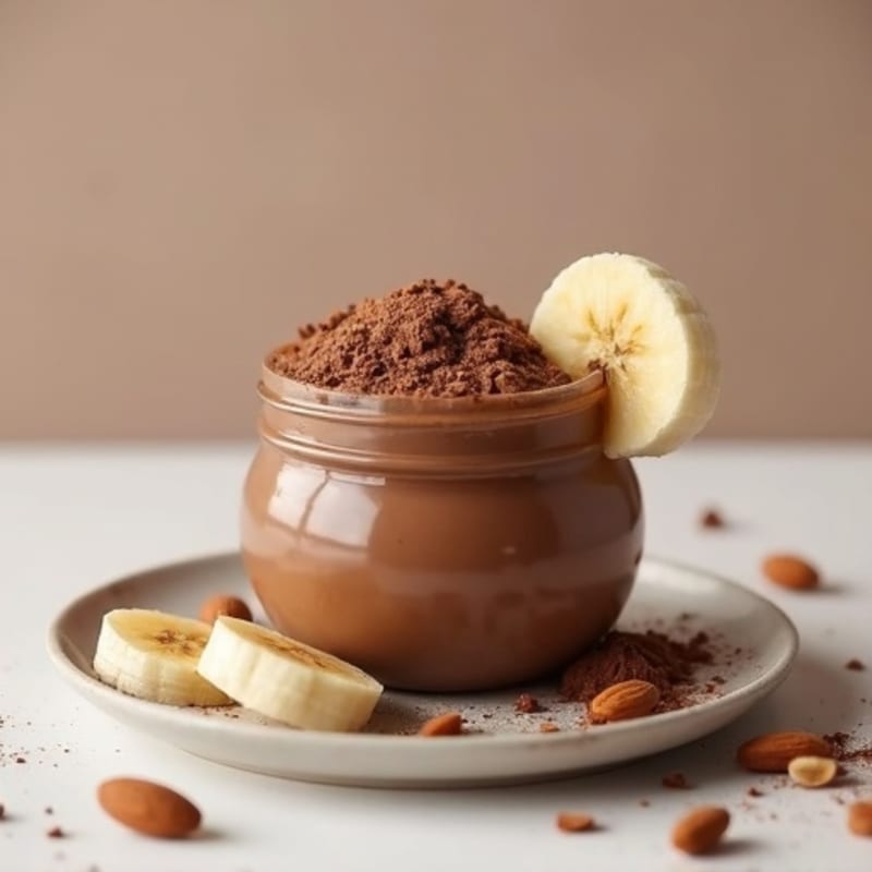 Silky Chocolate Protein Pudding with Almond Butter