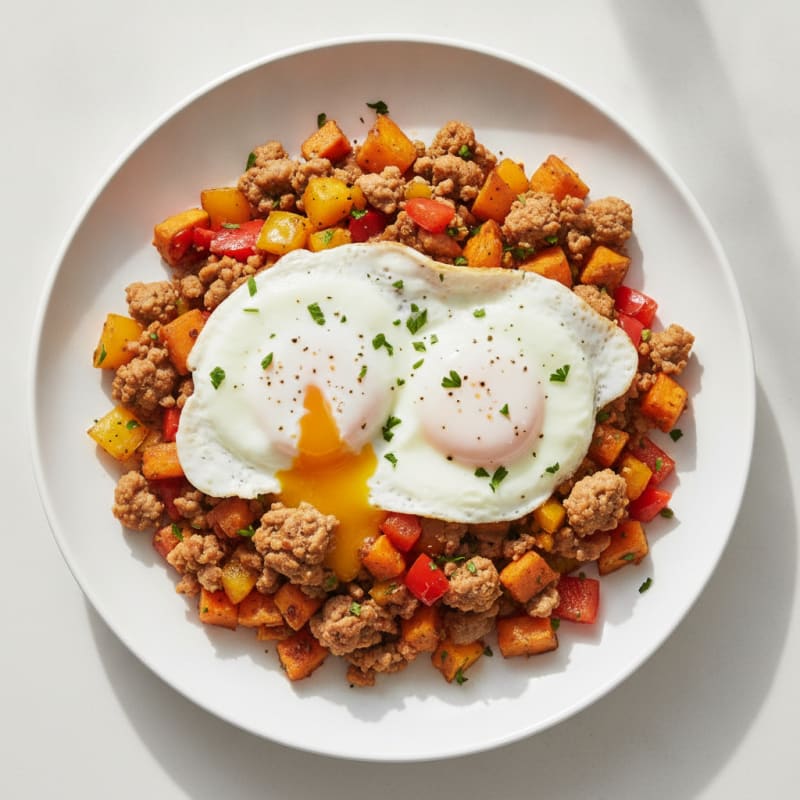 Sweet Potato and Egg Hash