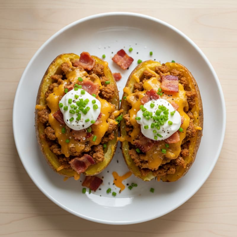 Bacon Cheddar Stuffed Potatoes