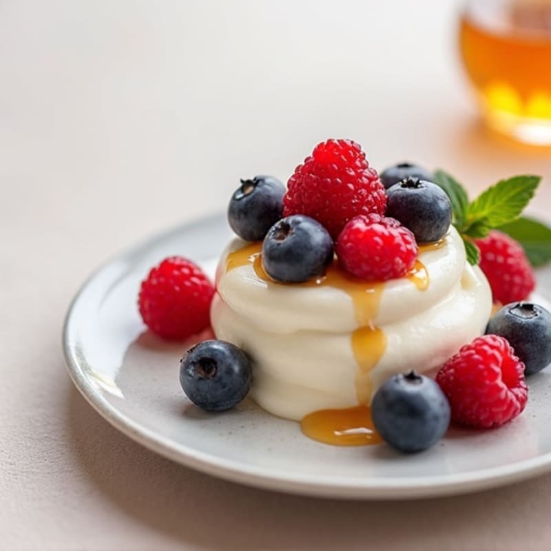 Silky Greek Yogurt Protein Mousse with Mixed Berries