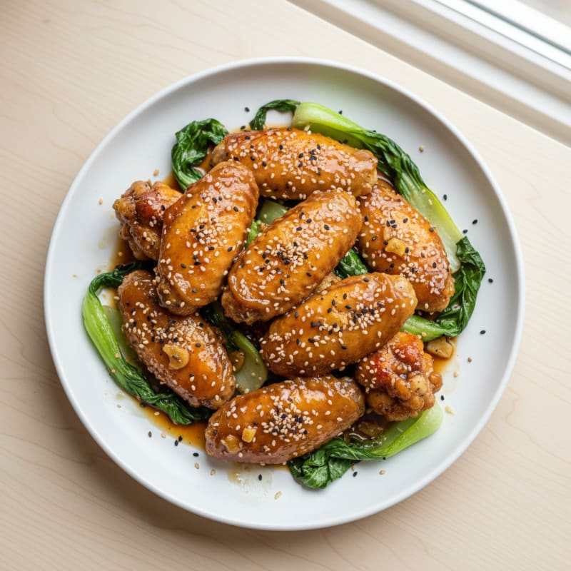 Honey-Glazed Chicken Wings with Sesame
