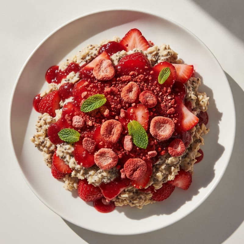 Strawberry Shortcake Overnight Oats