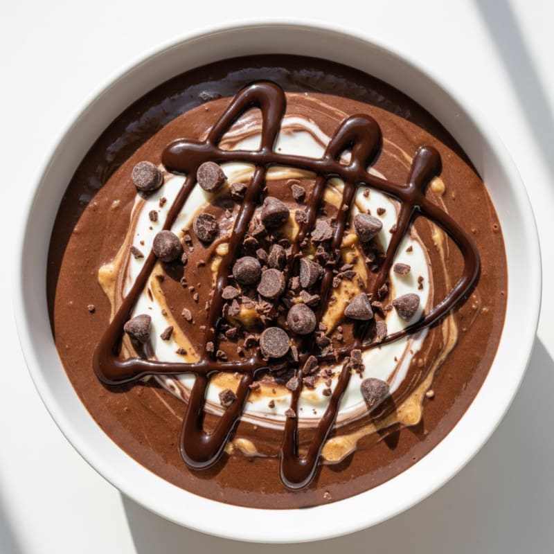 Silky Chocolate Protein Mousse with Greek Yogurt and Almond Butter