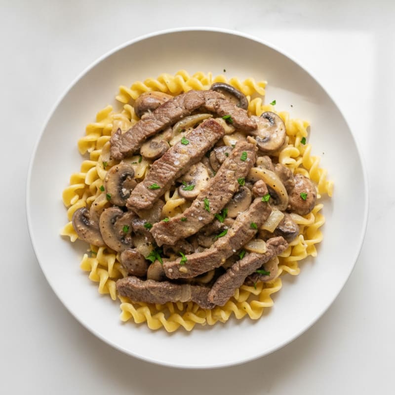 Beef Stroganoff with Egg Noodles