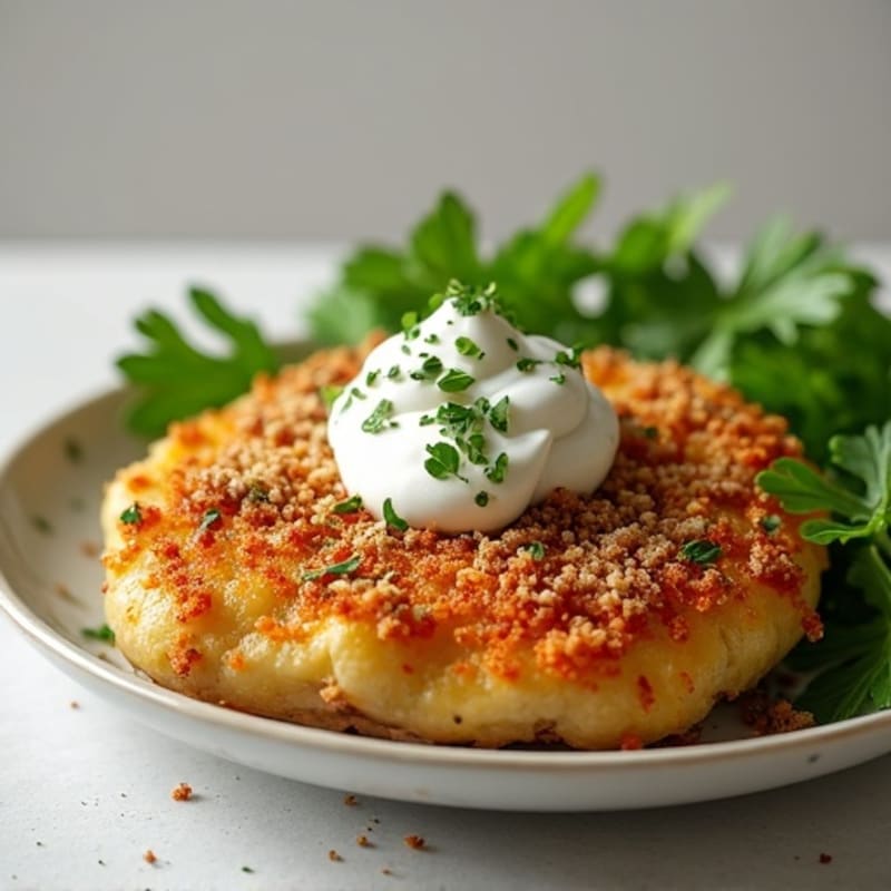 Crispy Chicken and Fresh Herb Loaded Baked Potato