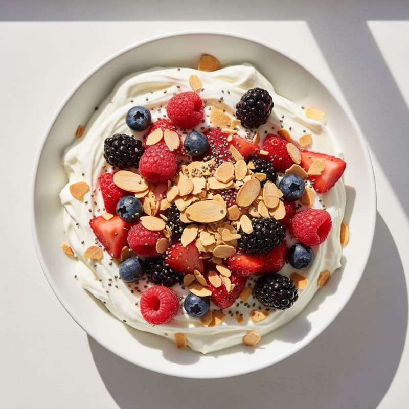 Creamy Greek Yogurt Protein Bowl with Mixed Berries