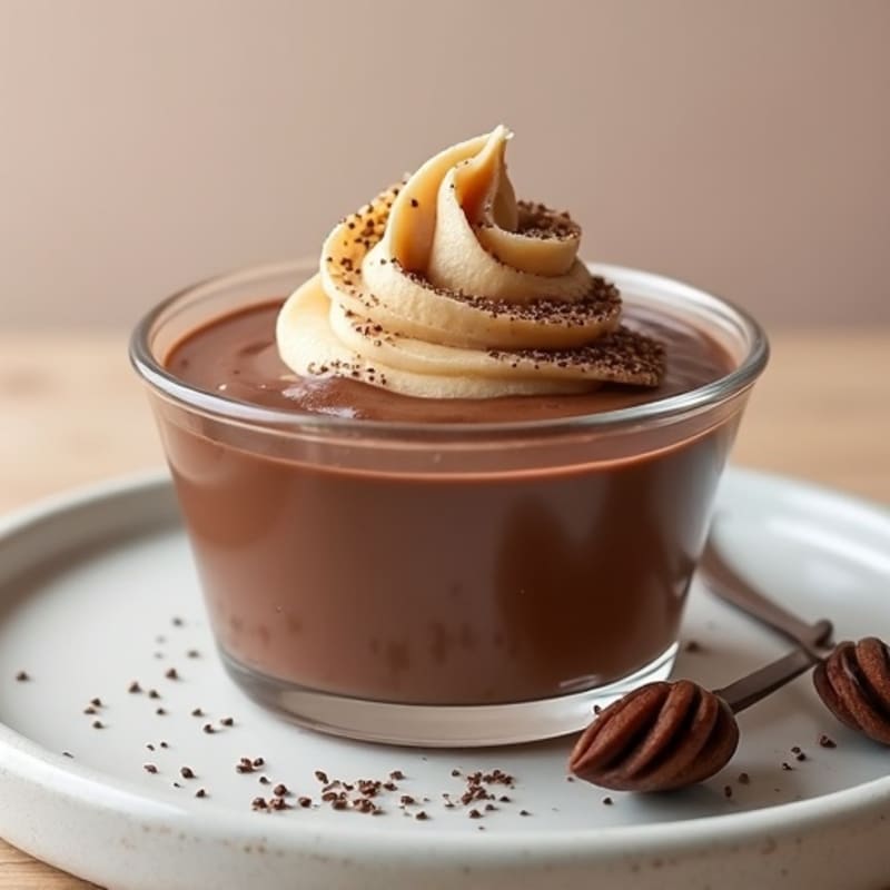 Chocolate Protein Pudding with Almond Butter Swirl