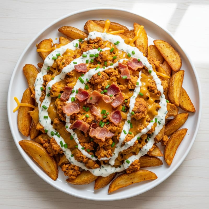 Loaded Bacon Cheese Fries with Ranch