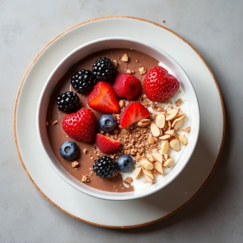 Creamy Chocolate Cheesecake Protein Bowl