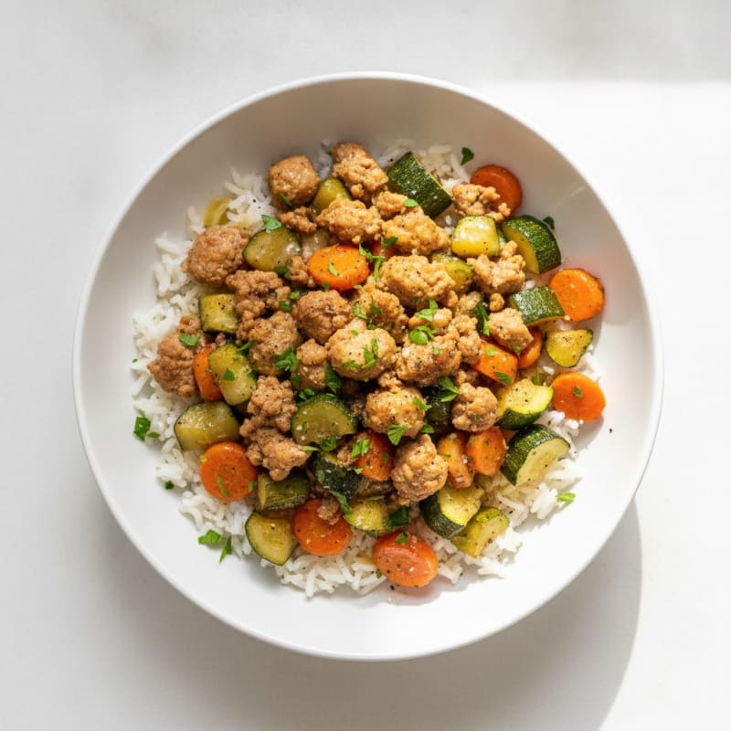 Turkey and Roasted Root Veggie Bowl