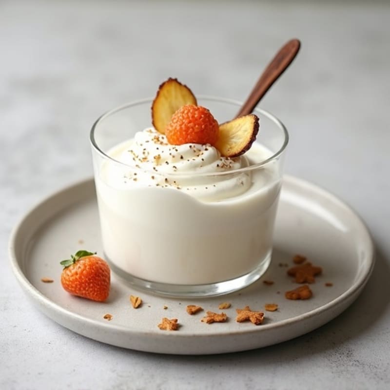 Vanilla Greek Yogurt Protein Mousse with Chia Seeds