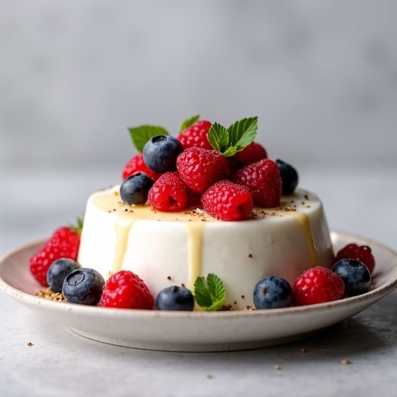 Greek Yogurt Protein Mousse with Mixed Berries