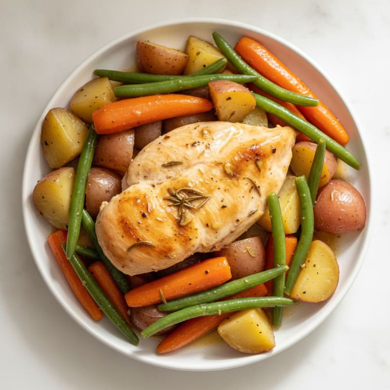 Slow Cooker Herb-Garlic Chicken with Vegetables