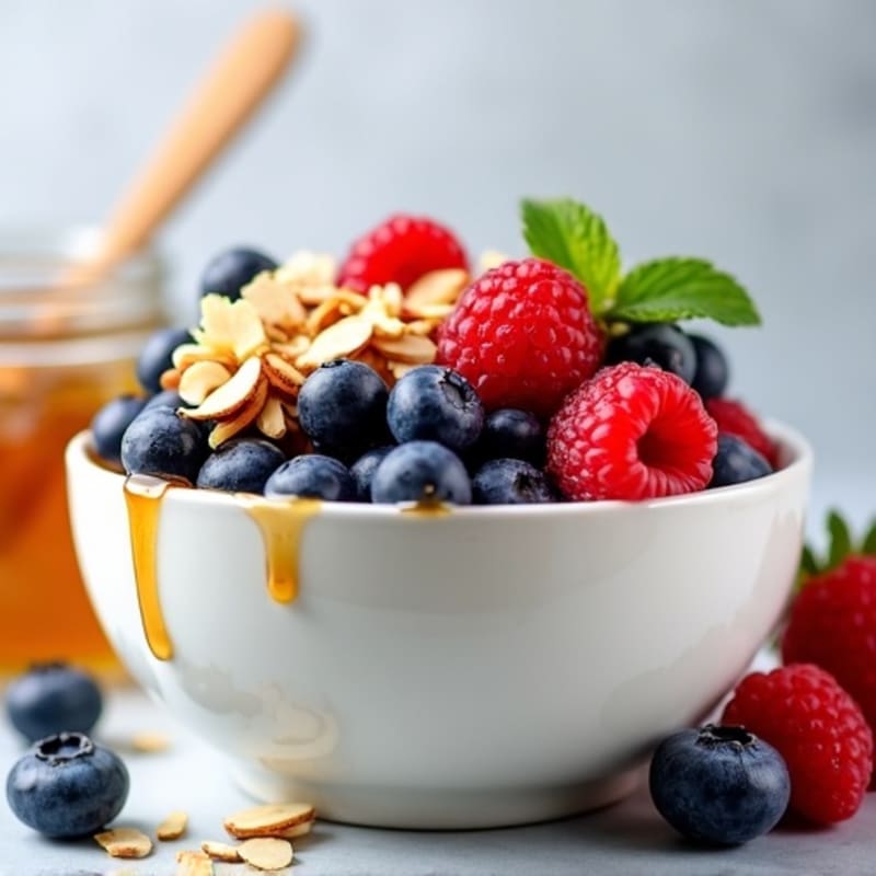 Creamy Greek Yogurt Power Bowl with Honey-Drizzled Berries