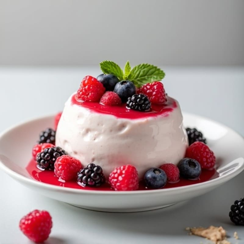 Creamy Greek Yogurt Protein Mousse with Mixed Berries