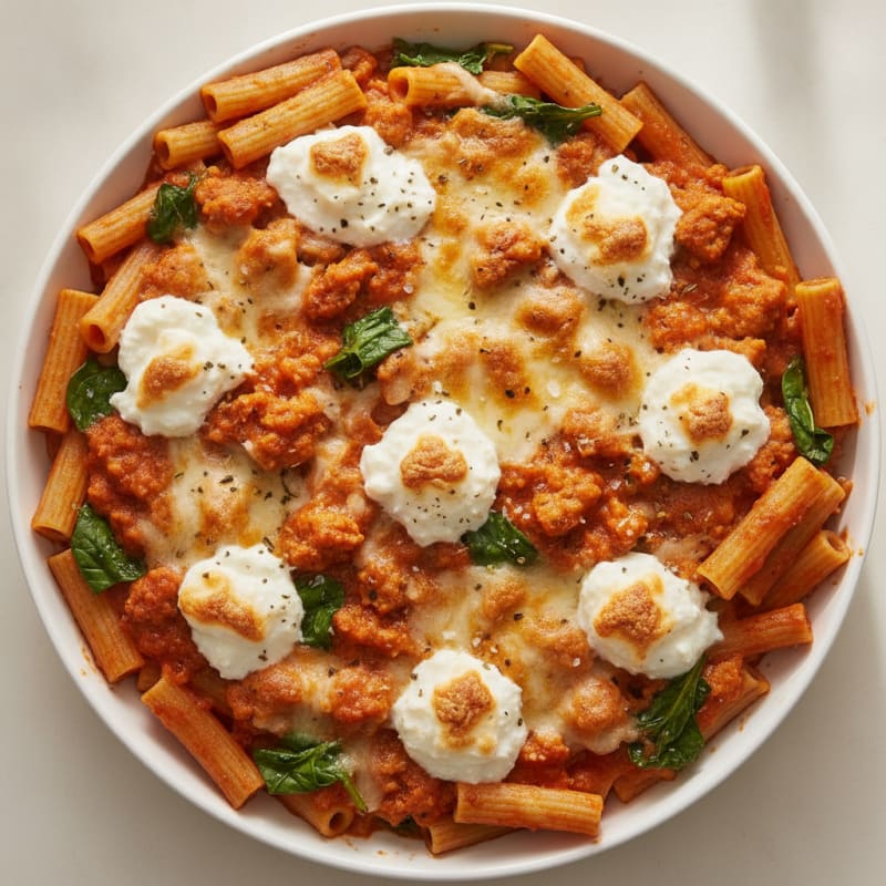 Baked Ziti with Ricotta and Marinara