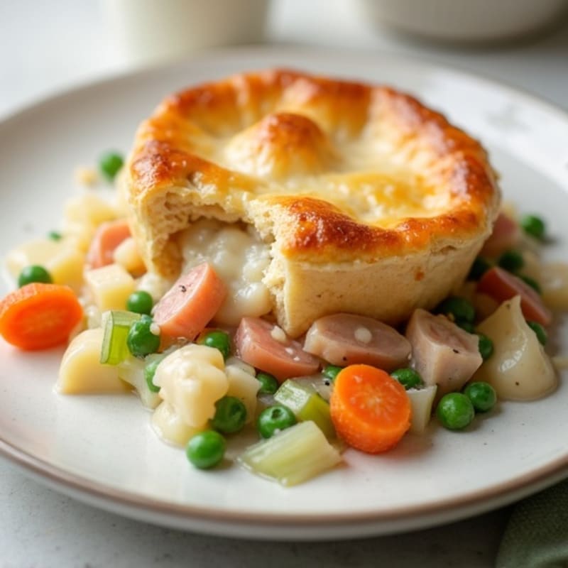 Lightened Creamy Turkey Pot Pie