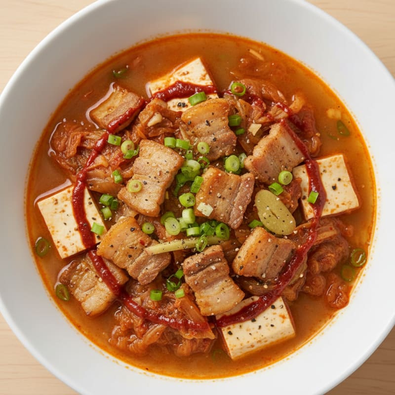 Smoky Kimchi and Pork Belly Stew
