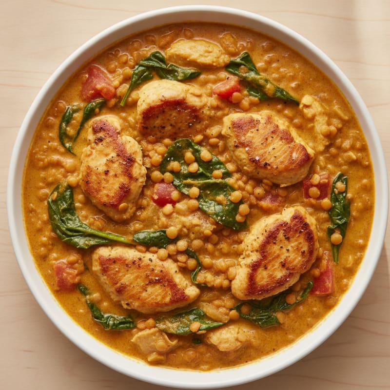 Chicken and Lentil Coconut Curry