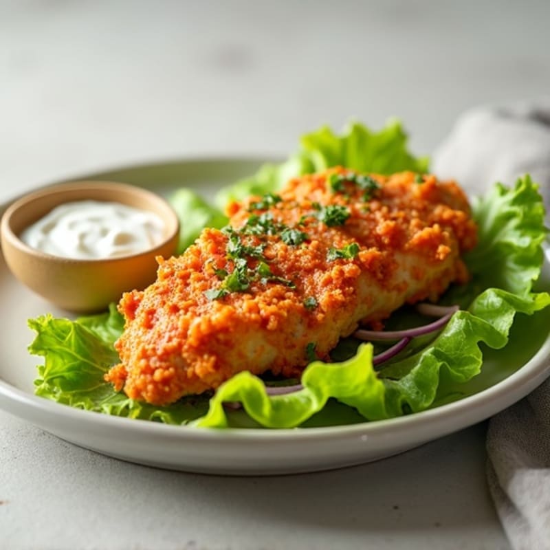 Crispy Buffalo Chicken Lettuce Wrap