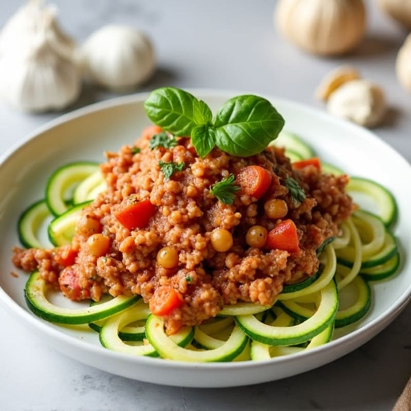 Creamy Protein-Packed Turkey Bolognese with Zucchini Noodles