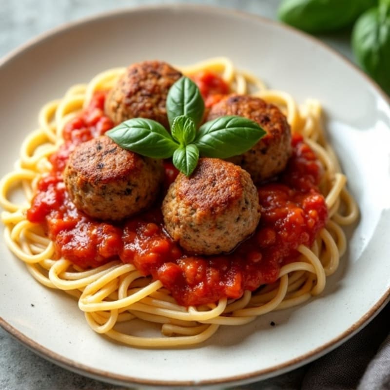 Healthy Turkey Meatballs with Whole Wheat Spaghetti