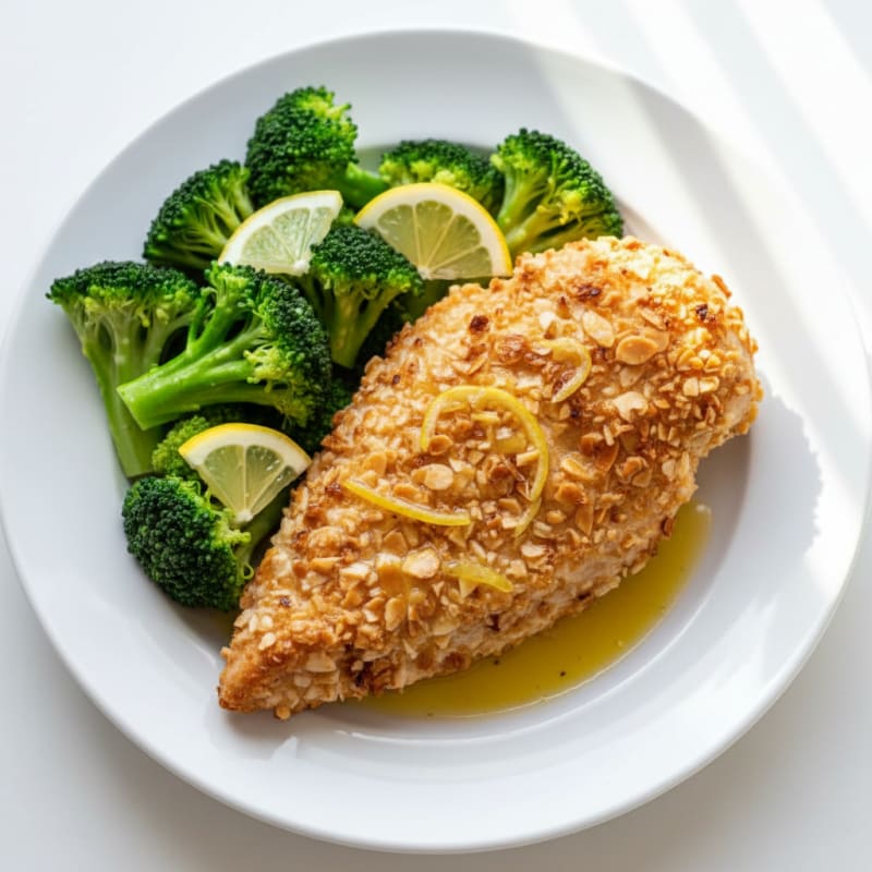 Crispy Air-Fried Chicken Breast with Zesty Lemon