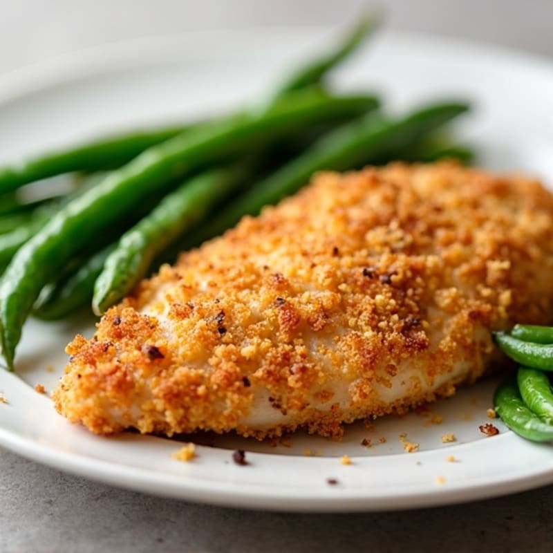 Crispy Baked Chicken with Roasted Green Beans