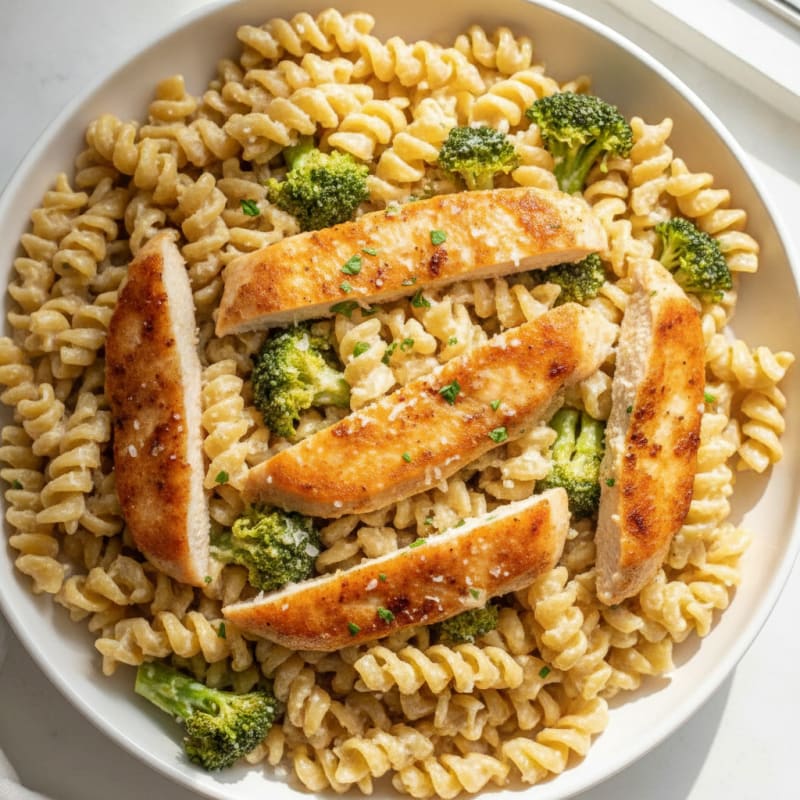 Garlic Parmesan Chicken Alfredo Pasta