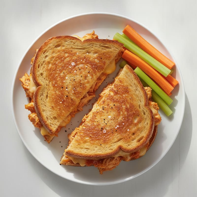 Buffalo Chicken Sourdough Grilled Cheese