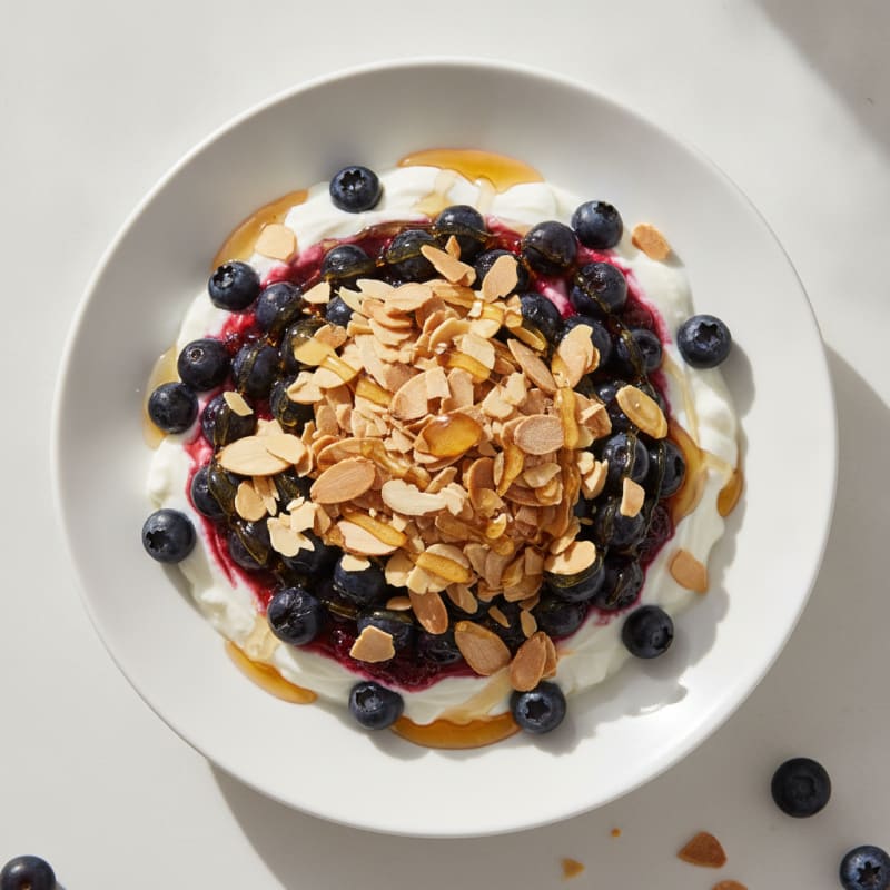 Greek Yogurt Parfait with Berries and Almonds