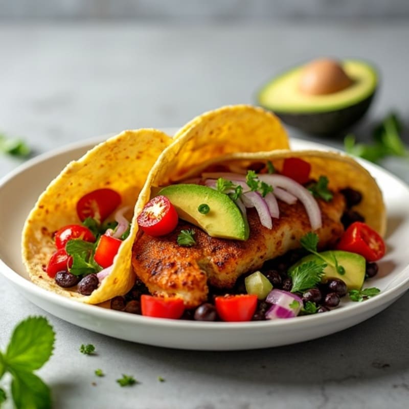 Sheet Pan Crispy Chicken and Black Bean Tortillas