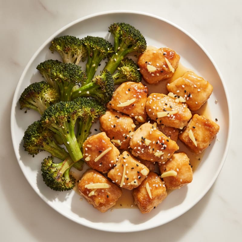 Honey-Garlic Chicken Skillet with Roasted Broccoli