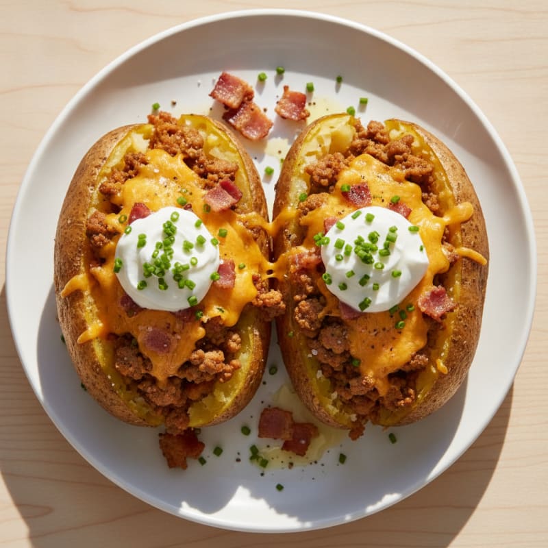 Bacon-Cheddar Stuffed Baked Potatoes