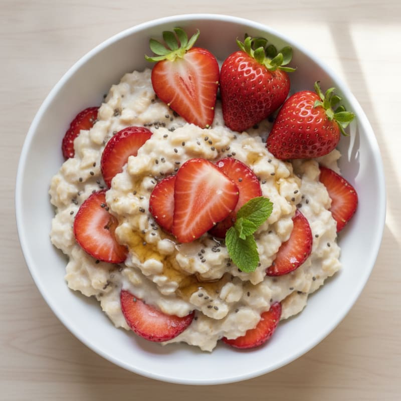 Strawberry Shortcake Overnight Oats