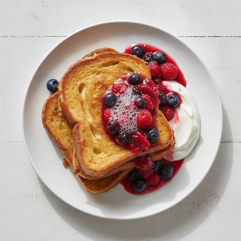 Brioche French Toast with Berry Compote