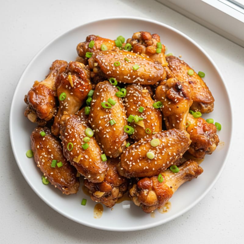 Crispy Honey-Garlic Chicken Wings