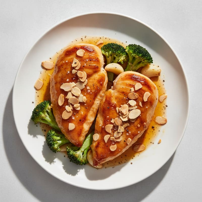Apricot-Glazed Chicken with Toasted Almonds