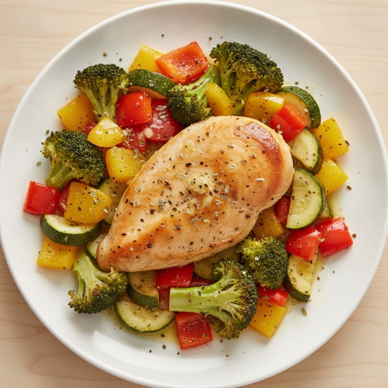 Lemon Herb Roasted Chicken and Veggies