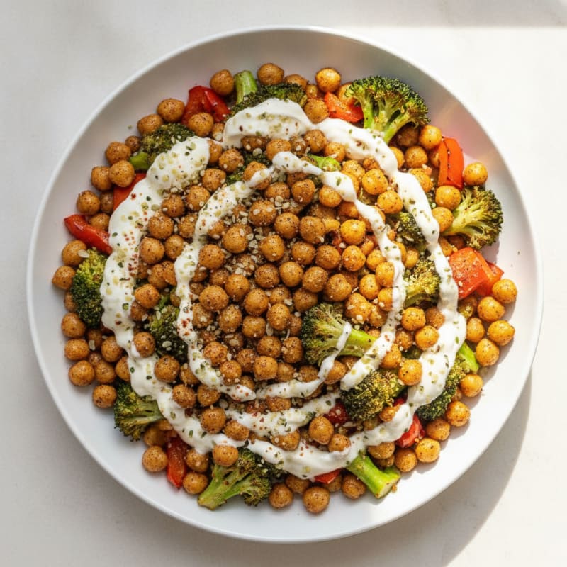 Roasted Vegetable and Chickpea Bowl