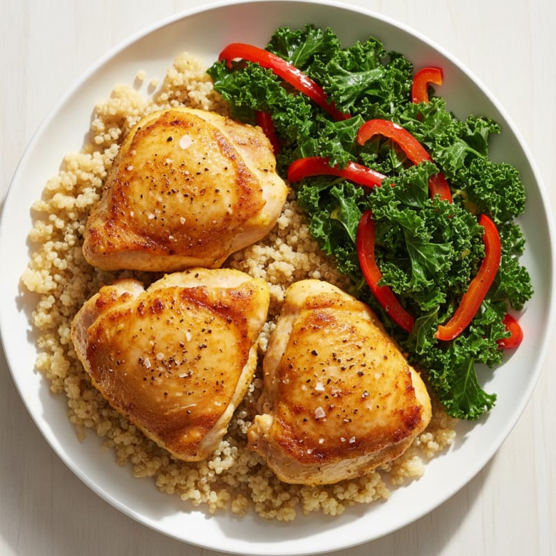 Golden Turmeric Chicken Thighs with Quinoa