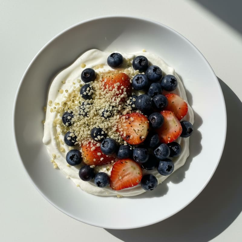 Silky Protein Yogurt Bowl with Mixed Berries