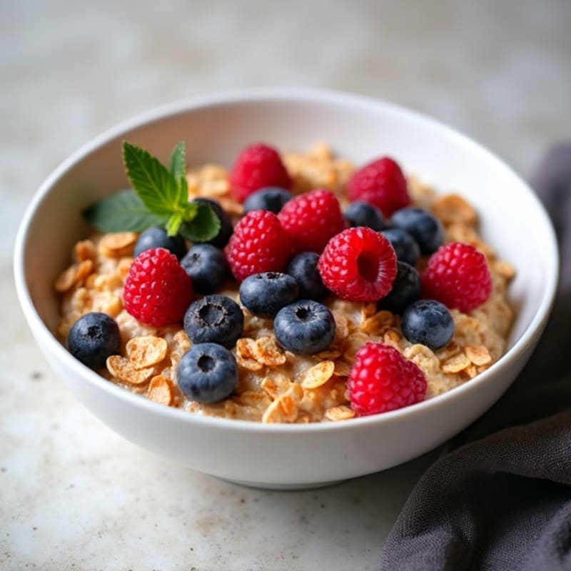 Protein-Packed Baked Oats with Mixed Berries