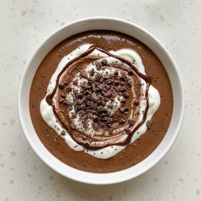 Silky Chocolate Protein Pudding with Greek Yogurt